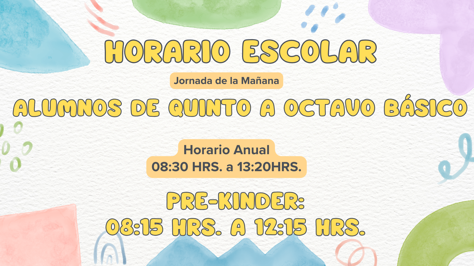 Horario Jornada AM