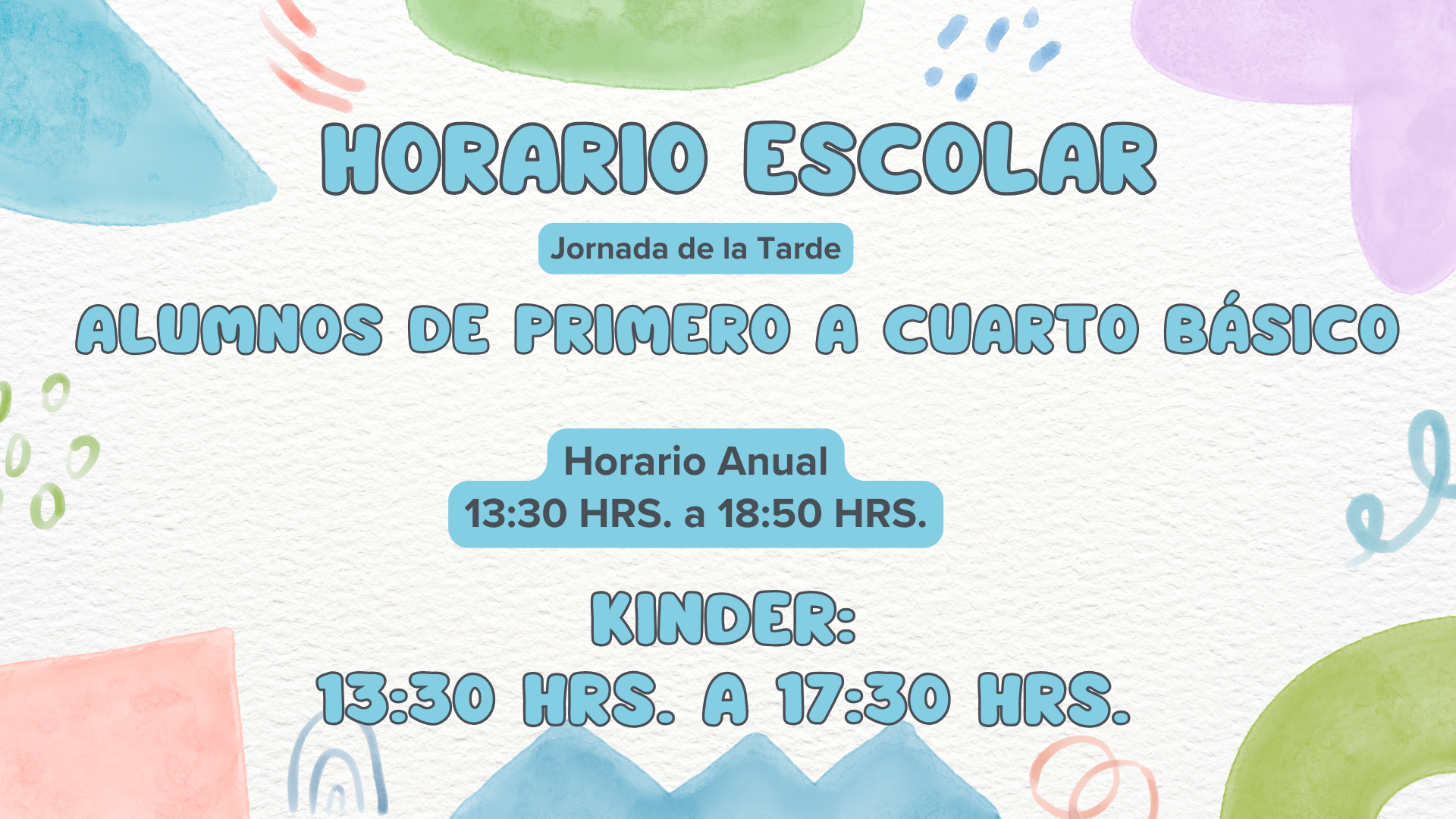 Horario Jornada PM